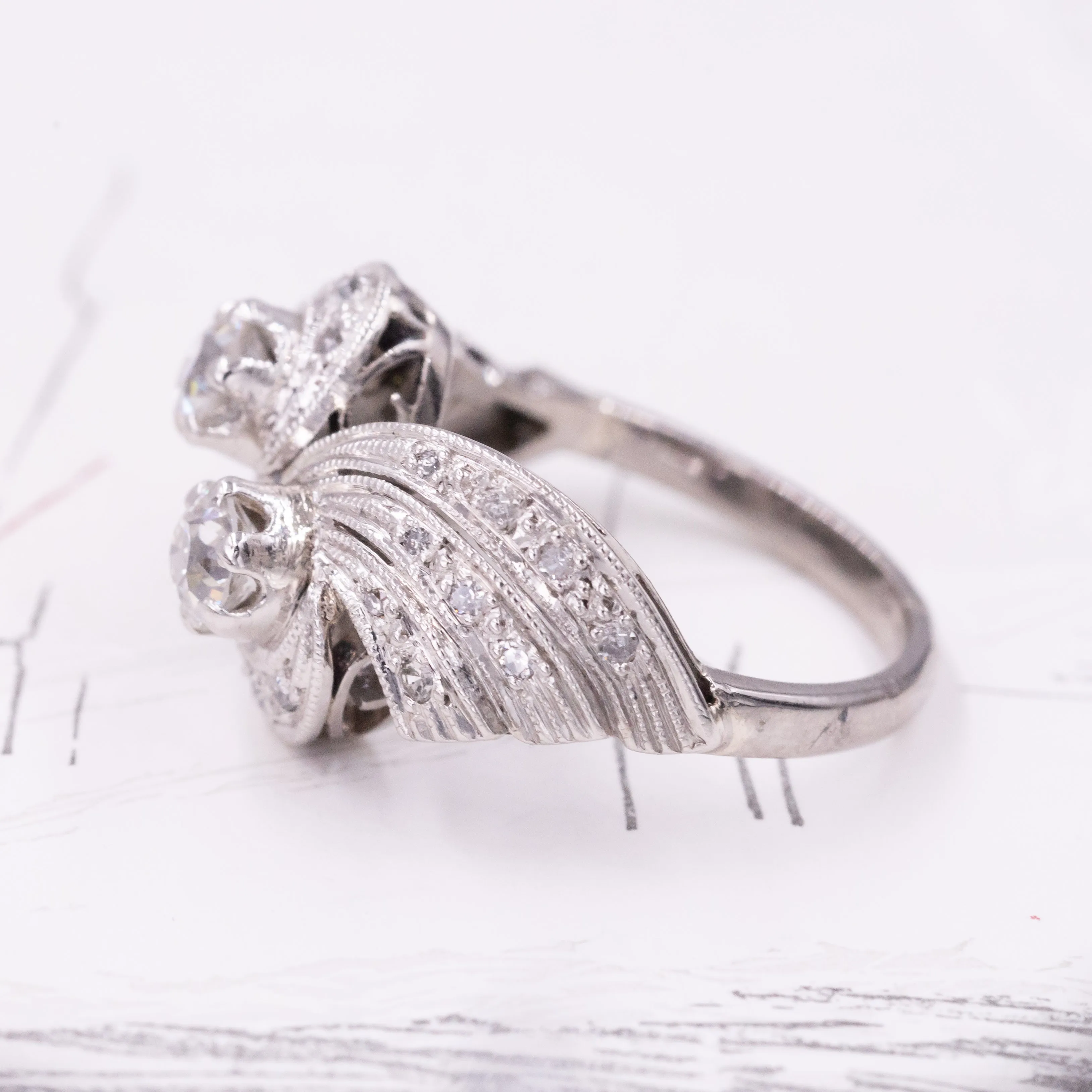Late 1920s Toi Et Moi-Inspired Diamond Ring