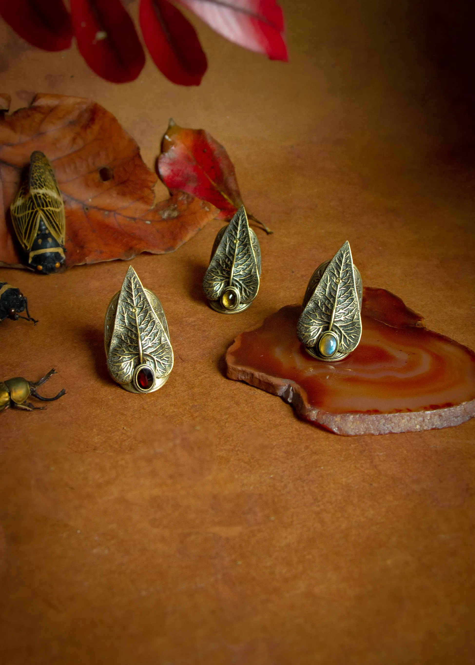 Leaf Finger Armor: Smoky quartz