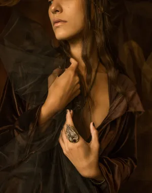 Leaf Finger Armor: Smoky quartz