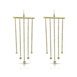LEX Five Diamond Dangle Earrings
