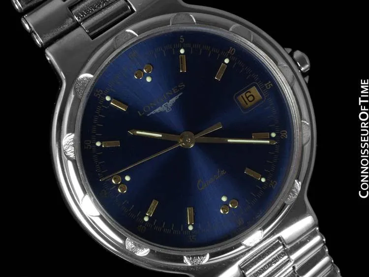 Longines Conquest Mens Midsize Bracelet Dress Watch, Quartz, Date, Waterproof - Stainless Steel