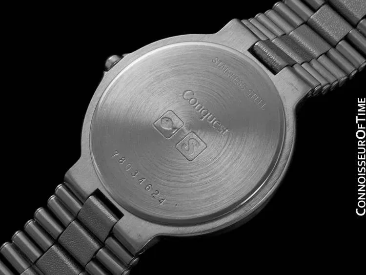 Longines Conquest Mens Midsize Bracelet Dress Watch, Quartz, Date, Waterproof - Stainless Steel