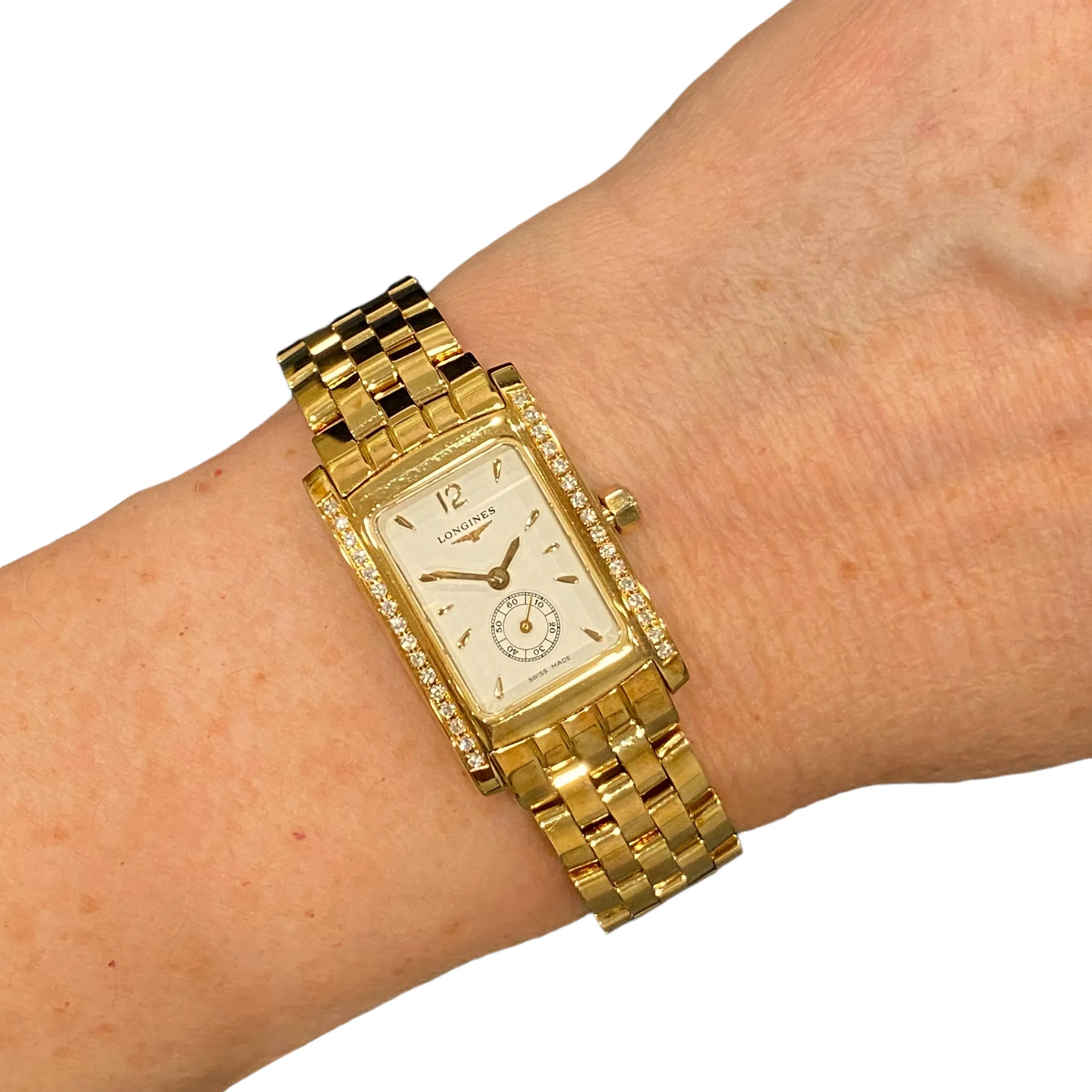 LONGINES DolceVita 18K Yellow Gold Diamond Watch