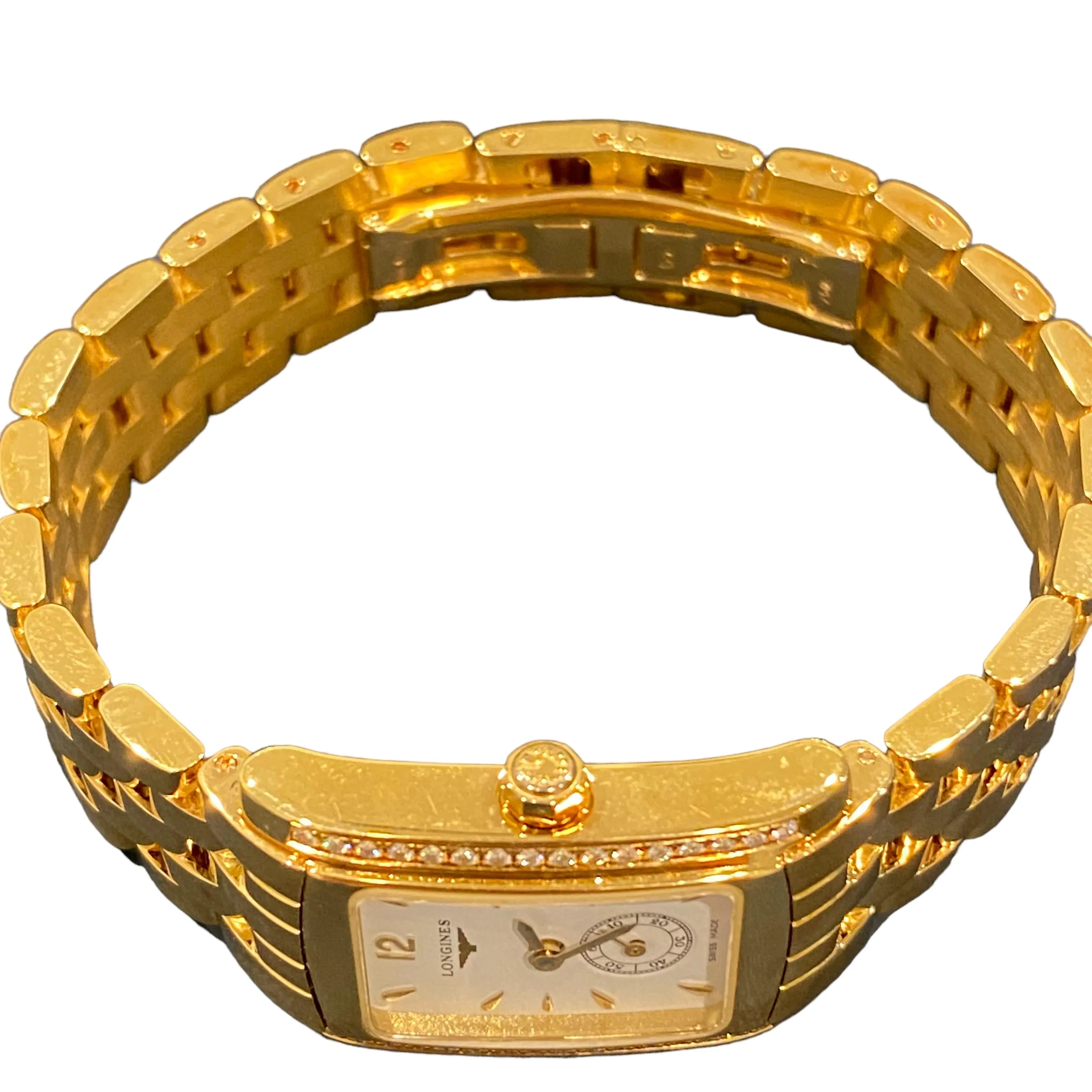 LONGINES DolceVita 18K Yellow Gold Diamond Watch