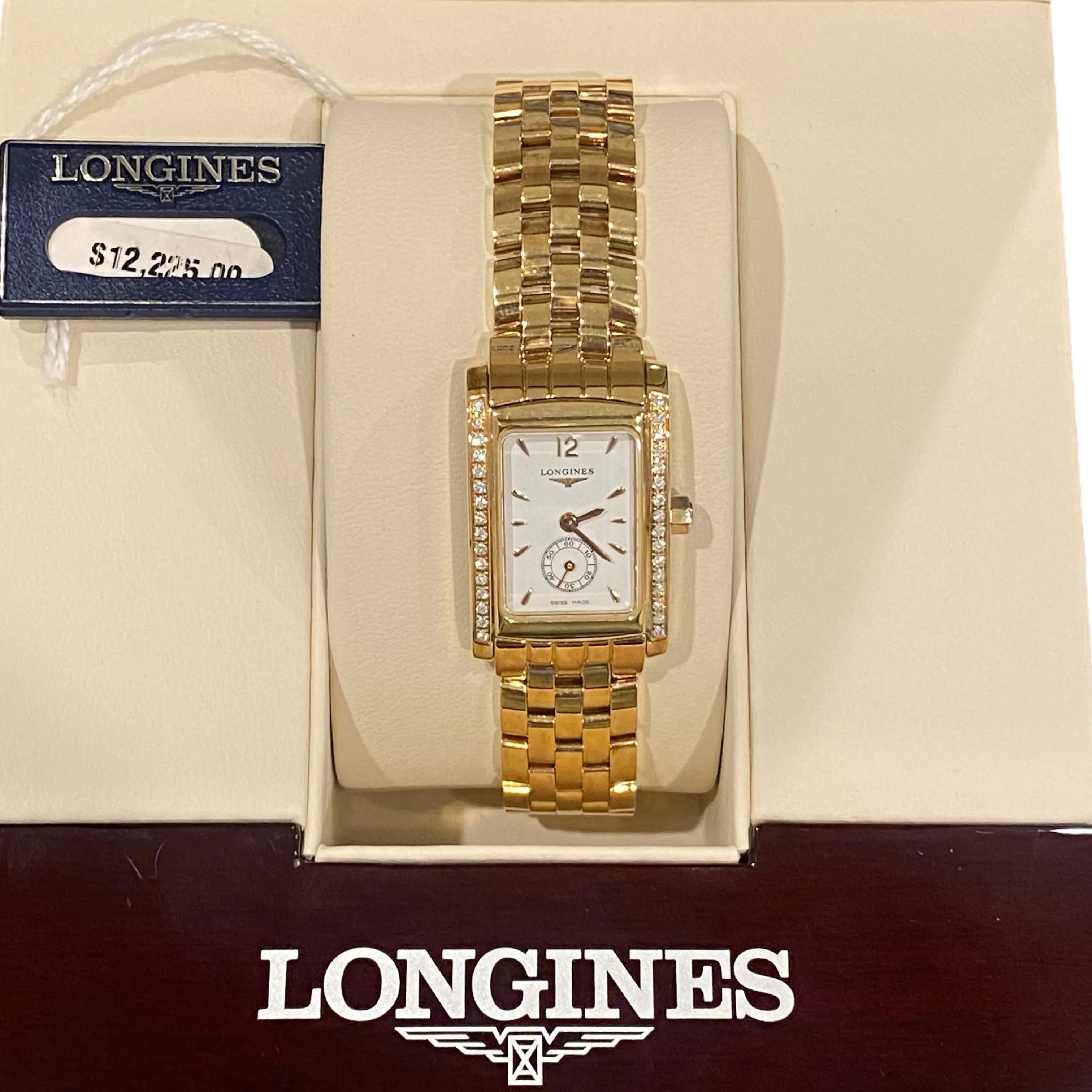 LONGINES DolceVita 18K Yellow Gold Diamond Watch