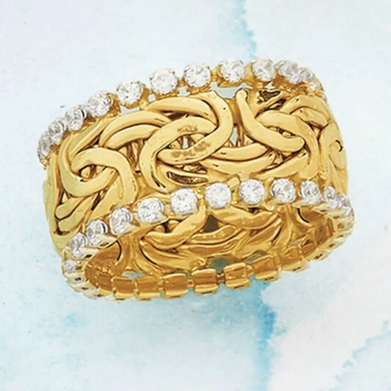 Luxury 14K Gold Ring Party Wedding Engagement Jewelry