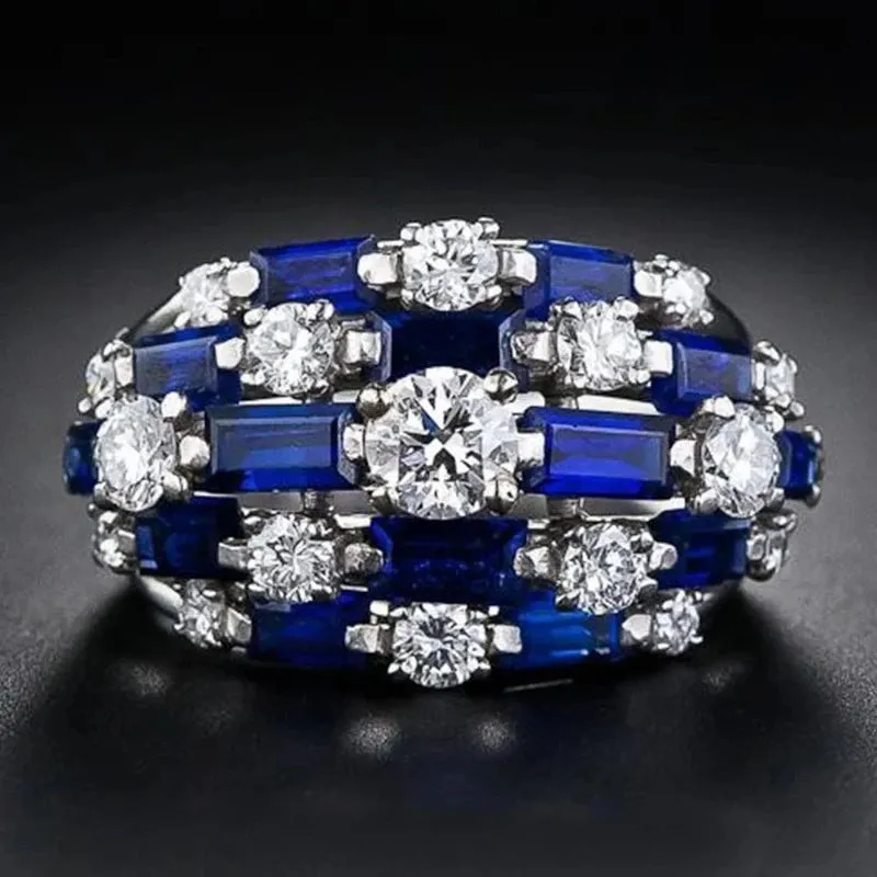 Luxury Twist Cocktail Ring for Women Gold Party Jewelry