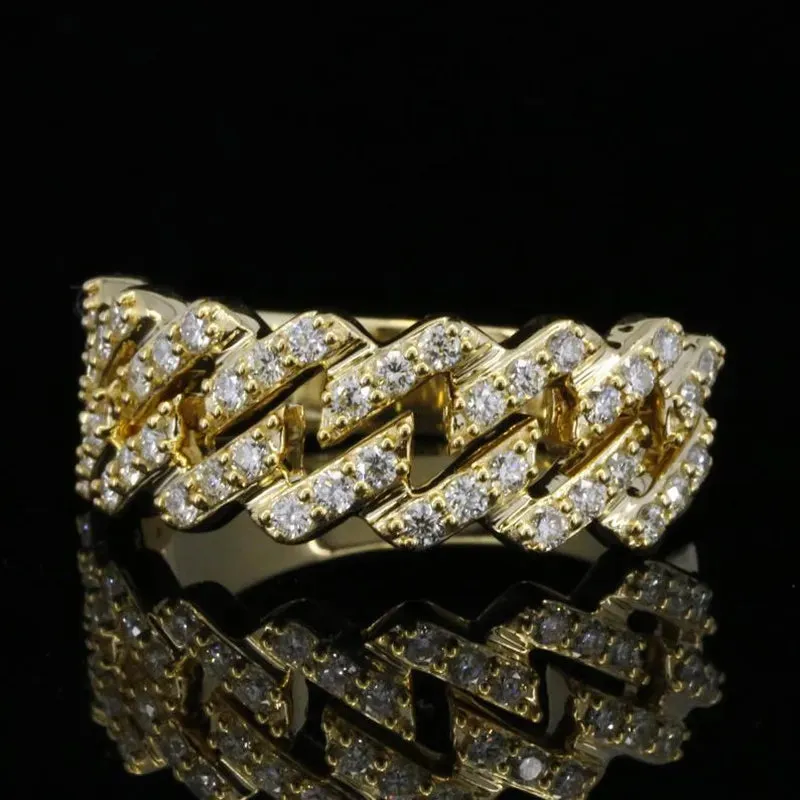 Luxury Twist Cocktail Ring for Women Gold Party Jewelry