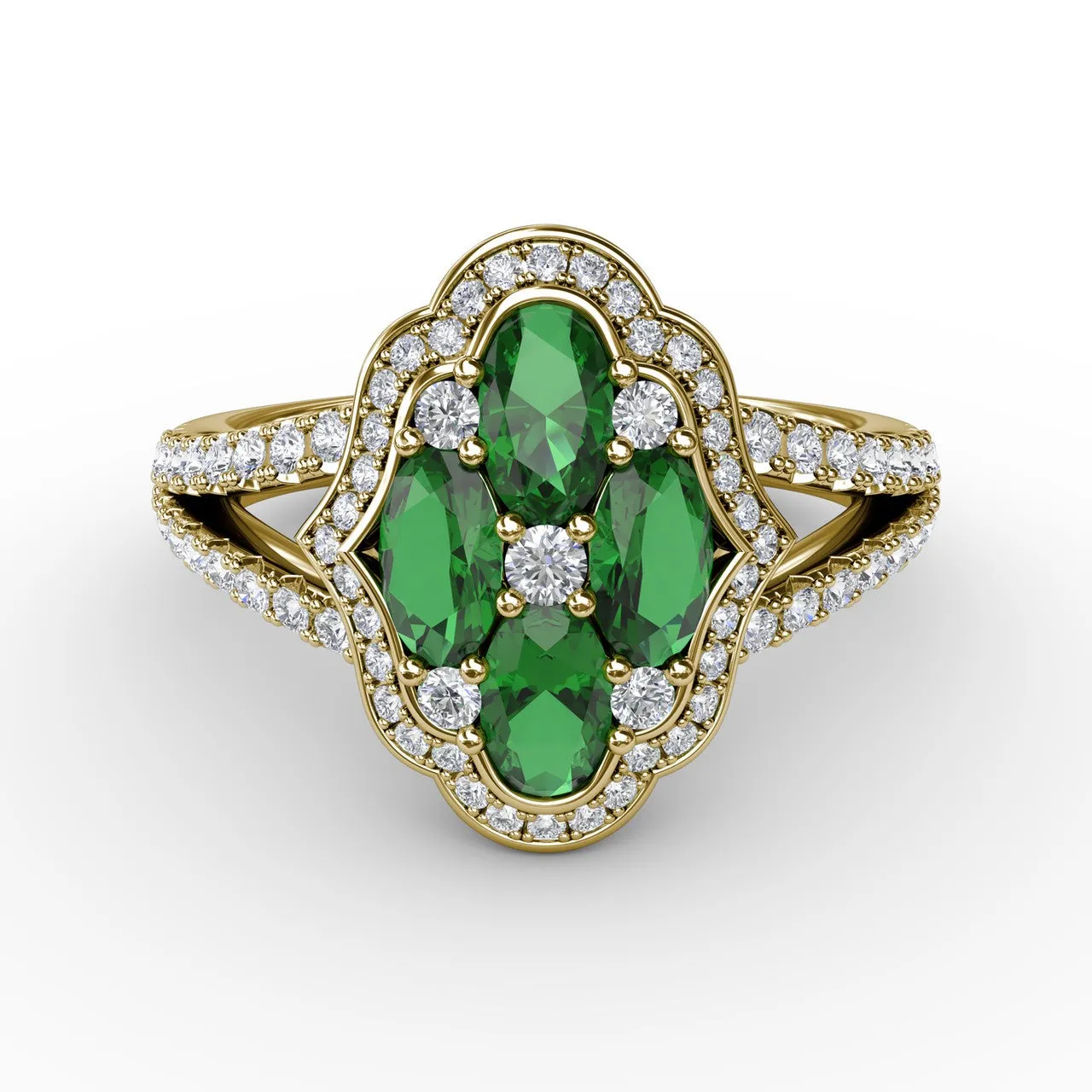 Make A Statement Emerald and Diamond Ring