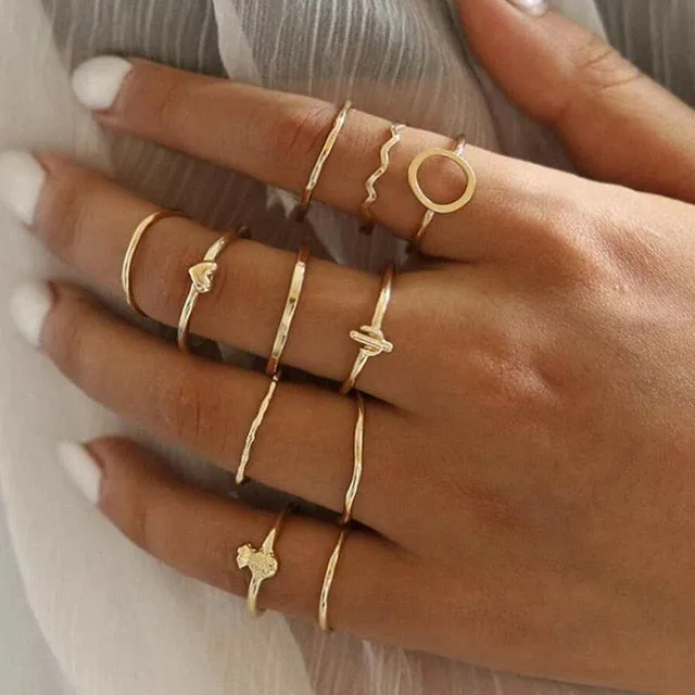 Mama Stack Star Moon Rings