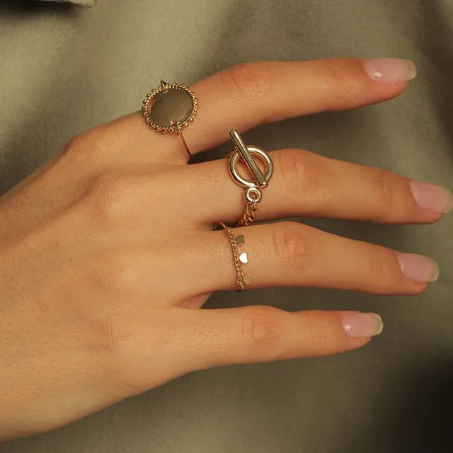 Mama Stack Star Moon Rings