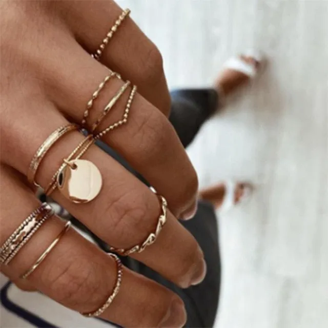 Mama Stack Star Moon Rings