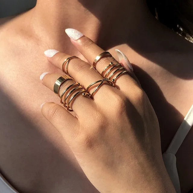 Mama Stack Star Moon Rings