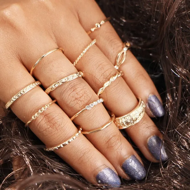 Mama Stack Star Moon Rings