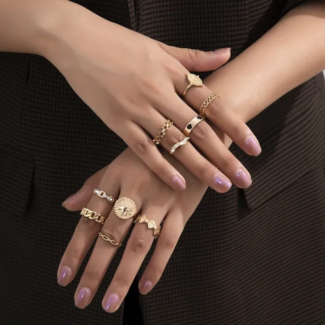 Mama Stack Star Moon Rings