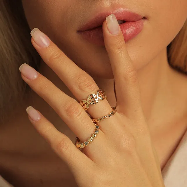 Mama Stack Star Moon Rings