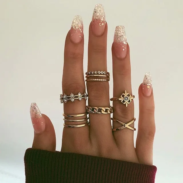 Mama Stack Star Moon Rings