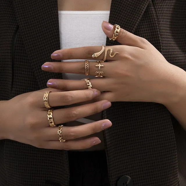 Mama Stack Star Moon Rings