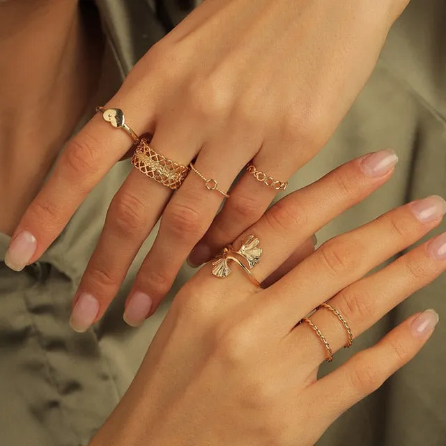 Mama Stack Star Moon Rings
