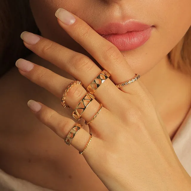 Mama Stack Star Moon Rings