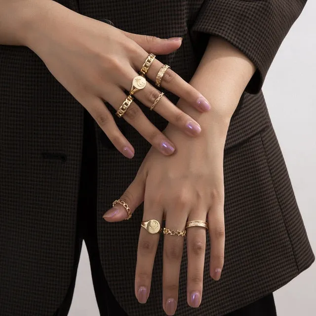 Mama Stack Star Moon Rings