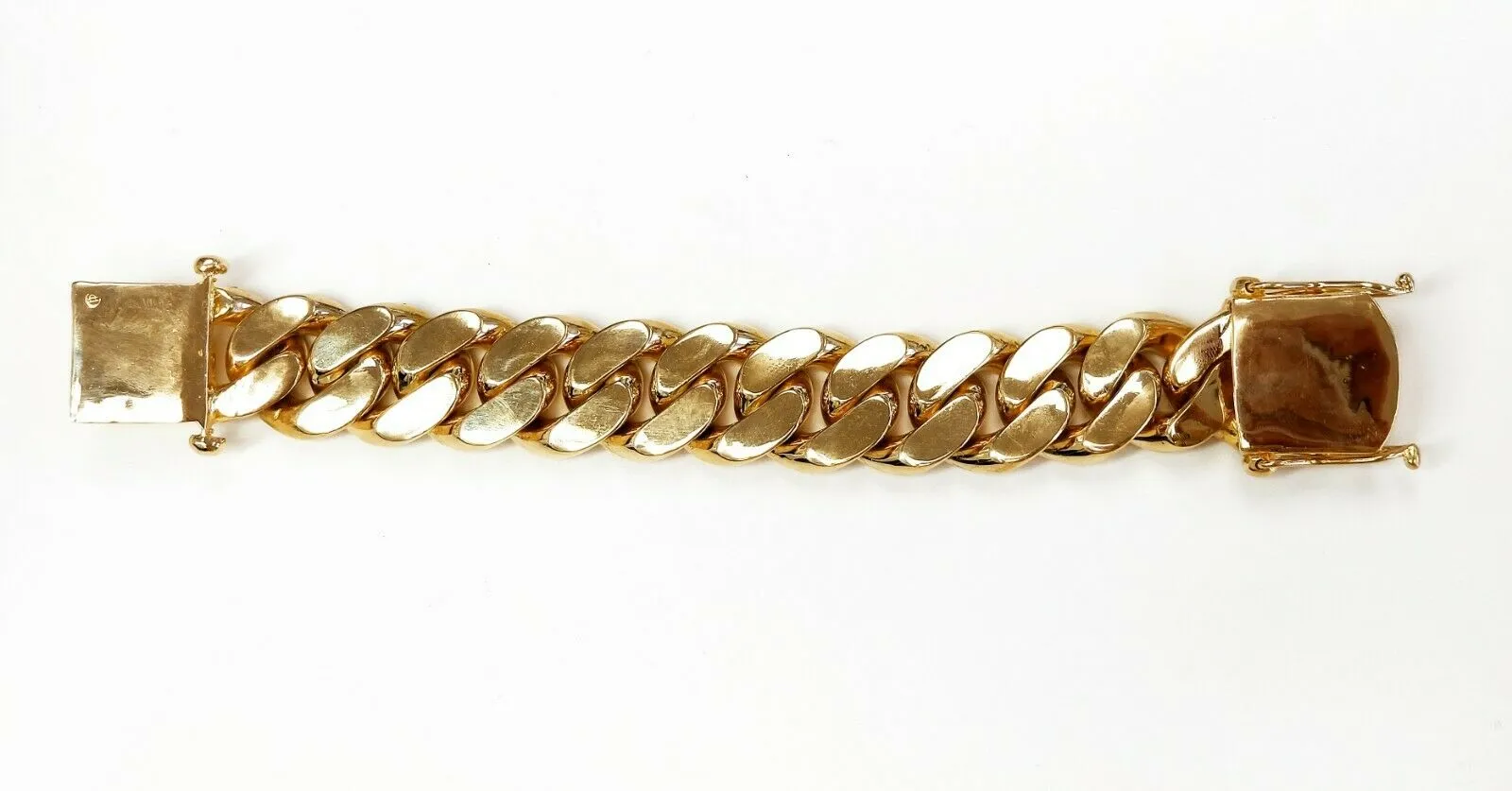 Miami Cuban Link Bracelet 475 Grams of 14K Yellow Gold 36 Carat Natural Diamonds Certified