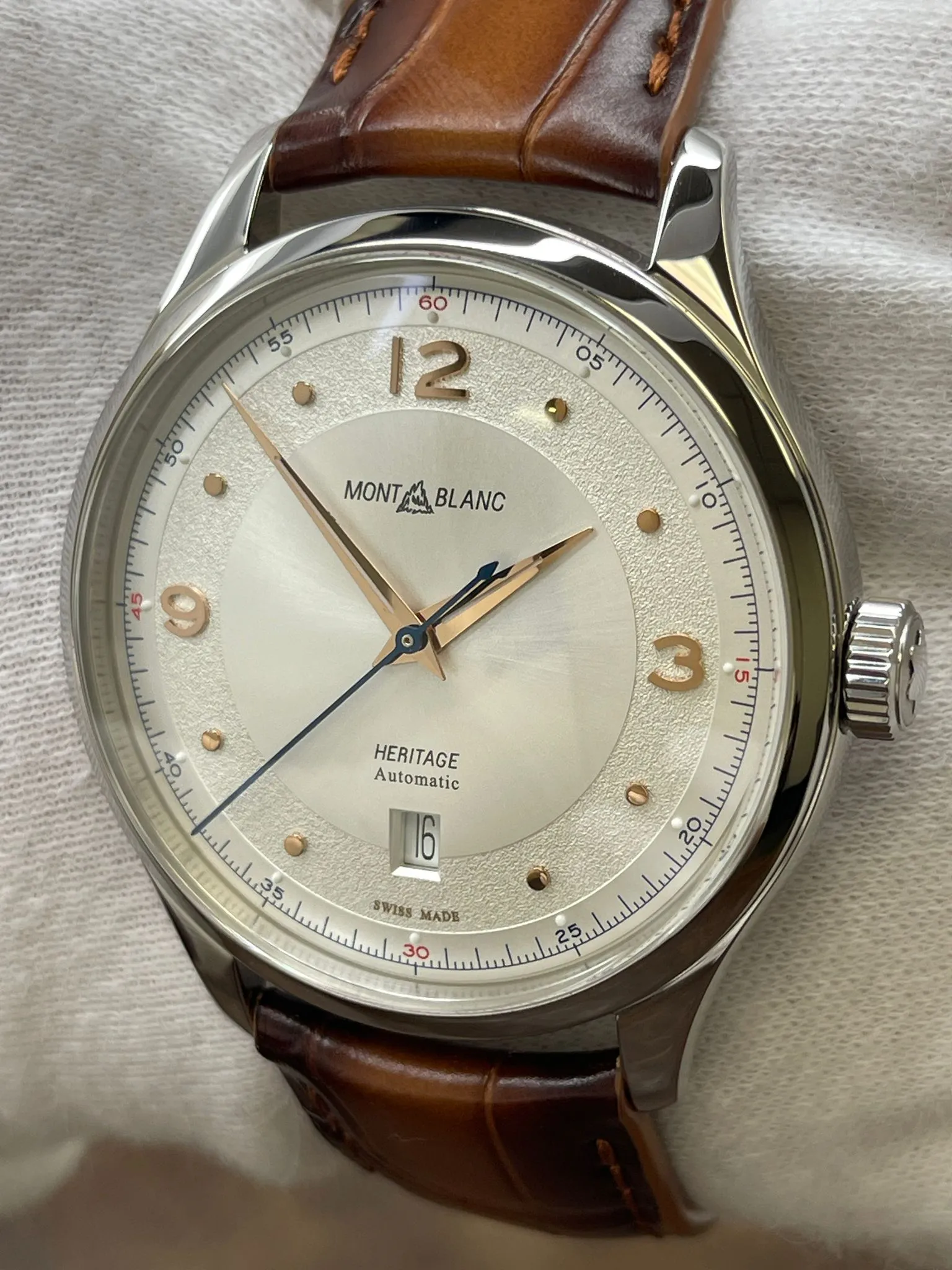 Montblanc Heritage 40mm 128672 Silver Dial Automatic Men's Watch