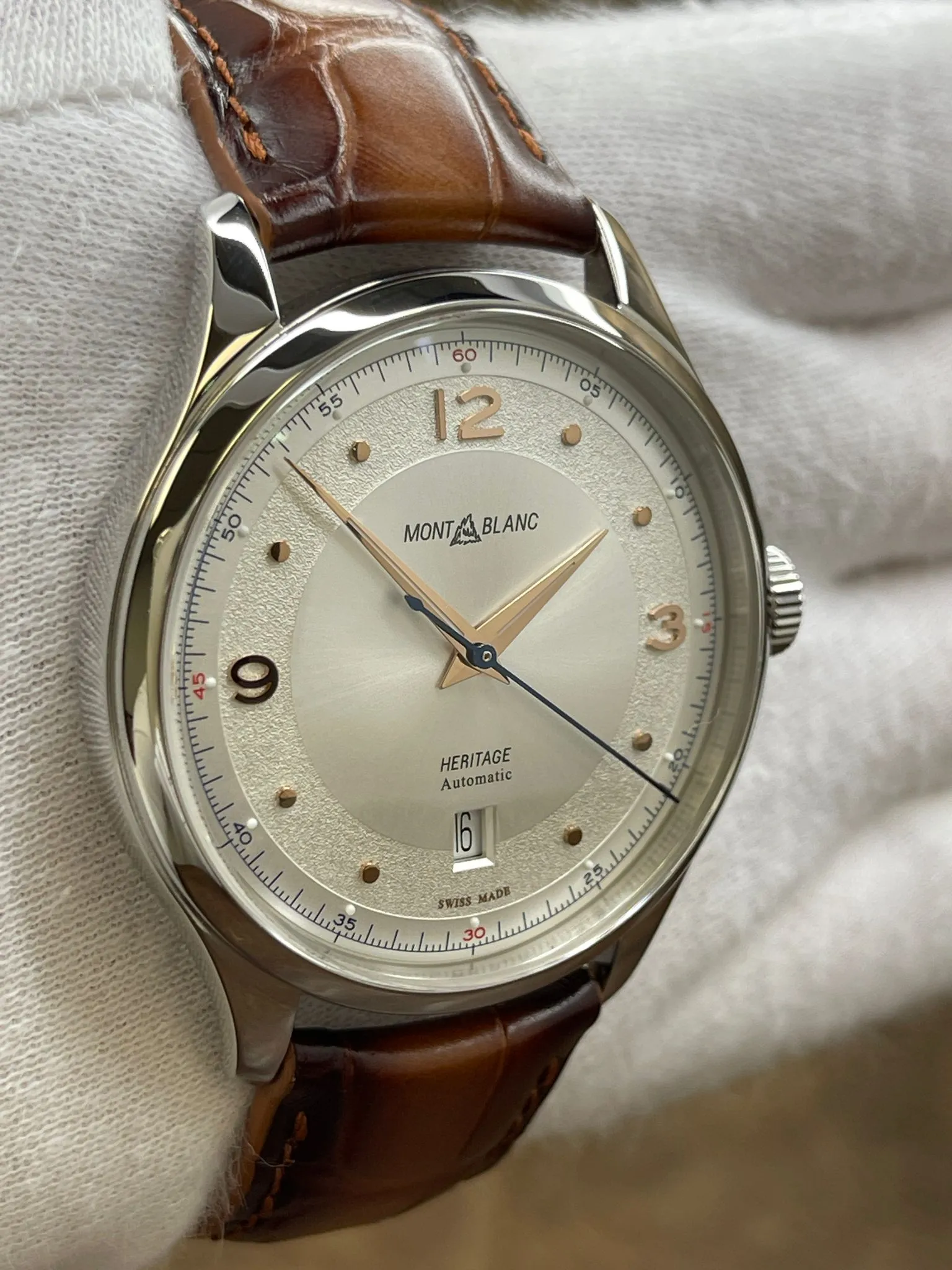 Montblanc Heritage 40mm 128672 Silver Dial Automatic Men's Watch