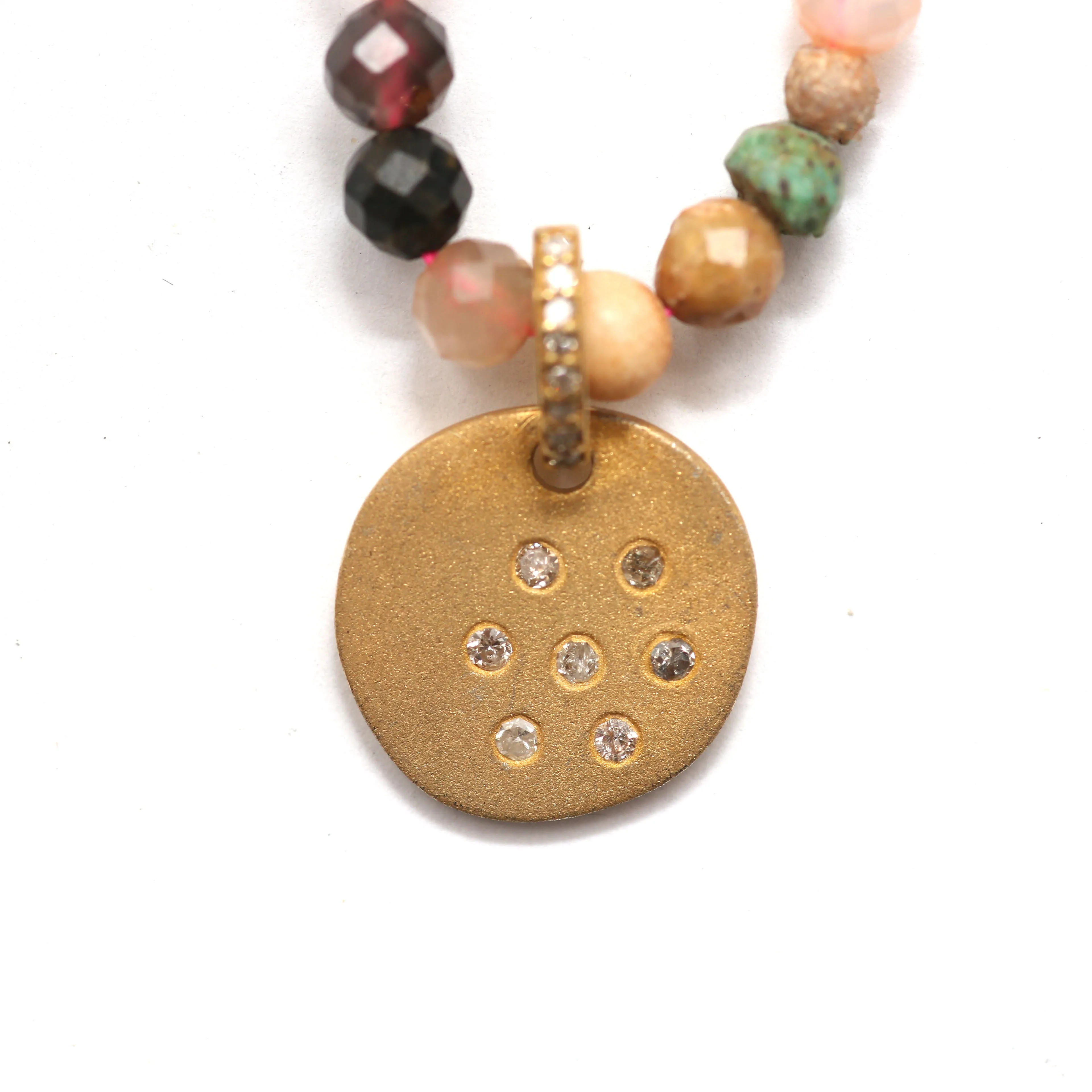 Multigem Diamond Beaded Necklaces