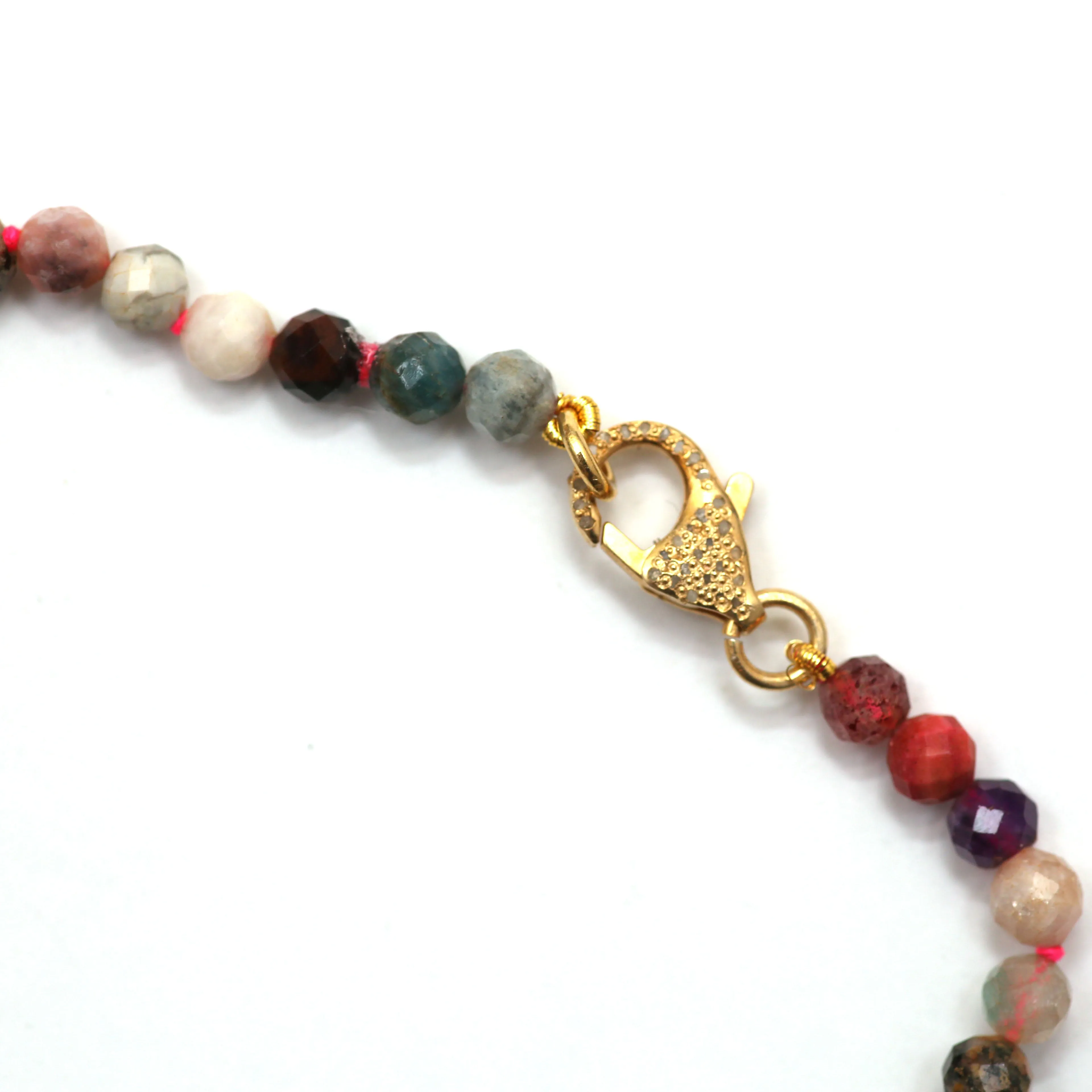 Multigem Diamond Beaded Necklaces