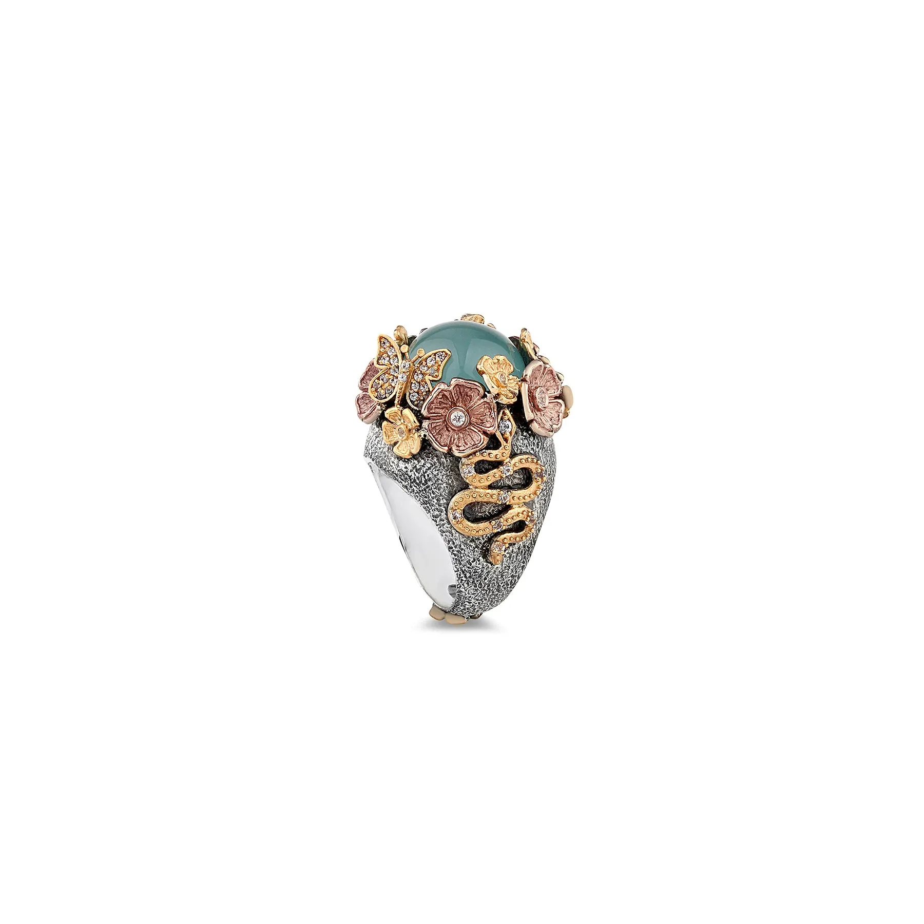 MYSTERY GARDEN AQUAMARINE STATEMENT RING