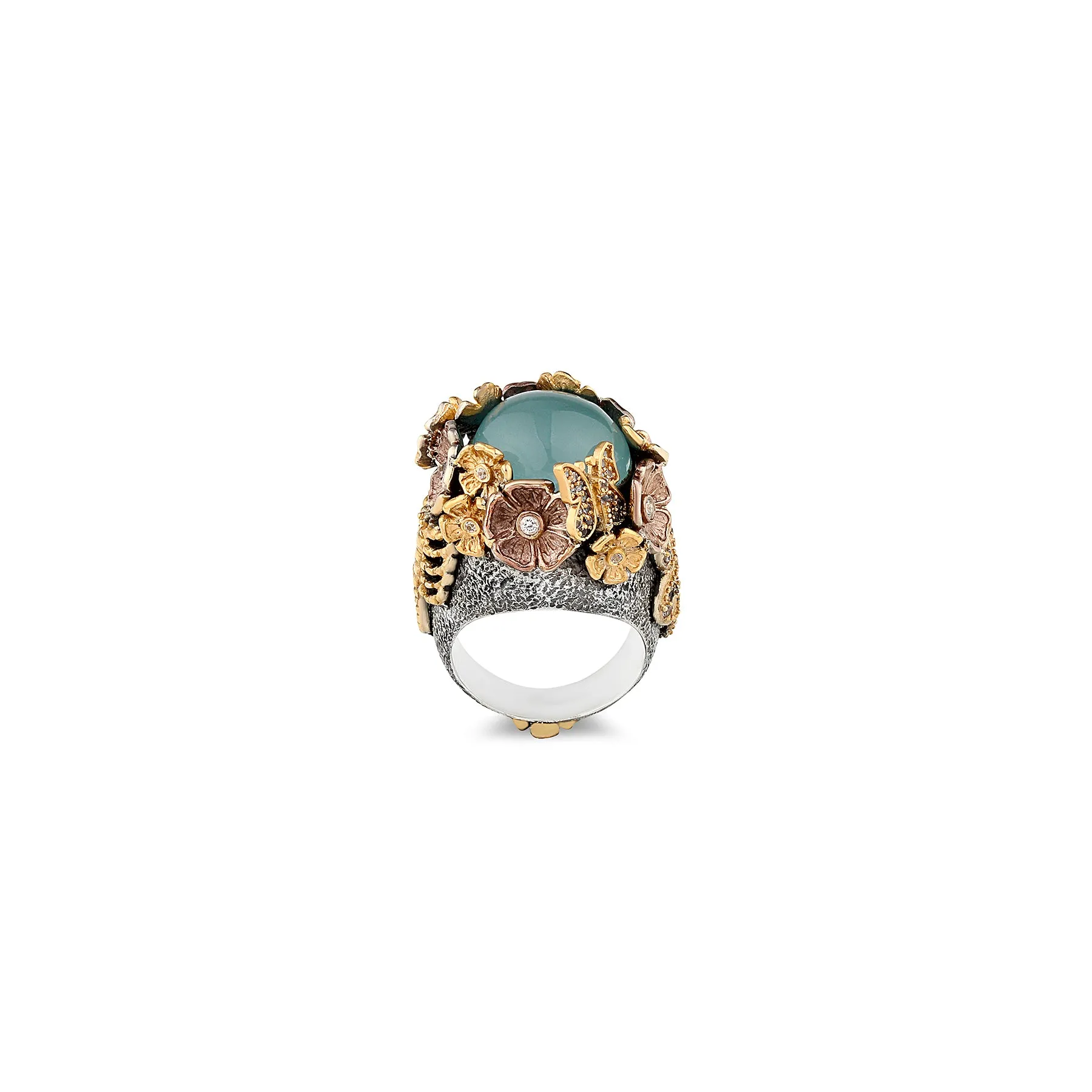 MYSTERY GARDEN AQUAMARINE STATEMENT RING