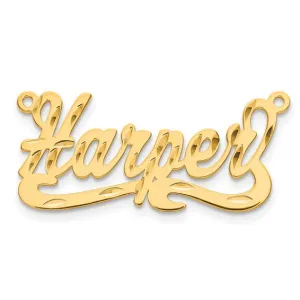 Name Plate Pendant - Polished Diamond-cut
