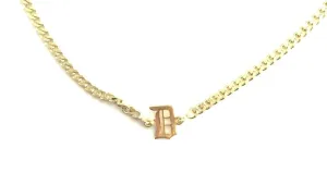 Old English Initial CURB CHOKER