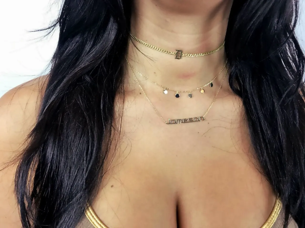 Old English Initial CURB CHOKER