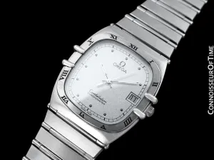 Omega Constellation Chronometer Mens Bracelet Watch, Quartz, Date- Brushed Stainless Steel