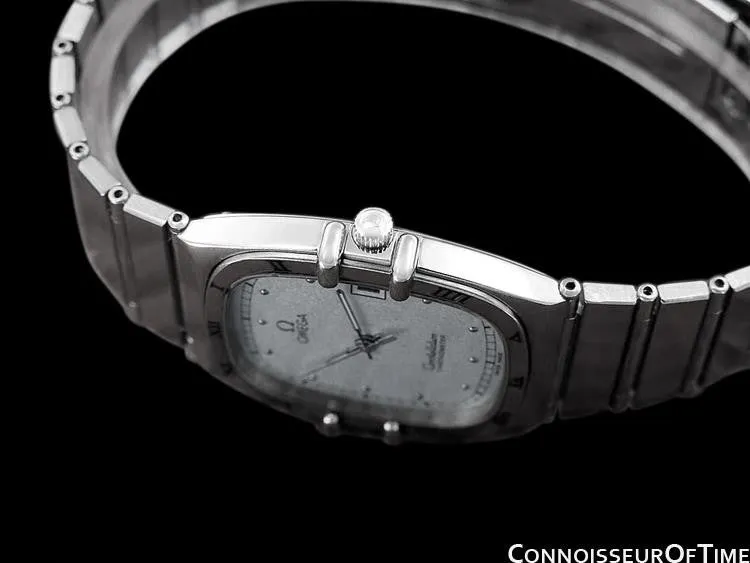 Omega Constellation Chronometer Mens Bracelet Watch, Quartz, Date- Brushed Stainless Steel