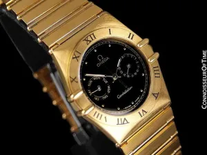 Omega Constellation Mens 35mm, Quartz, Day-Date - 18K Gold Plated & Stainless Steel