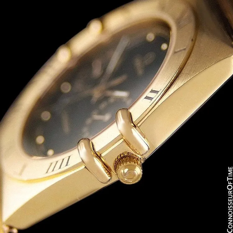 Omega Constellation Mens 35mm, Quartz, Day-Date - 18K Gold Plated & Stainless Steel