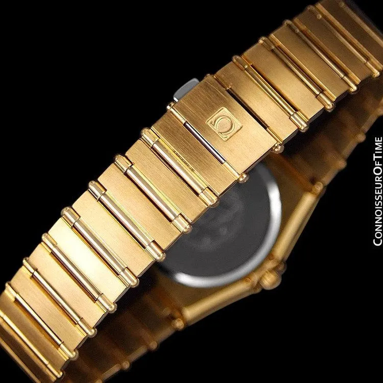 Omega Constellation Mens 35mm, Quartz, Day-Date - 18K Gold Plated & Stainless Steel