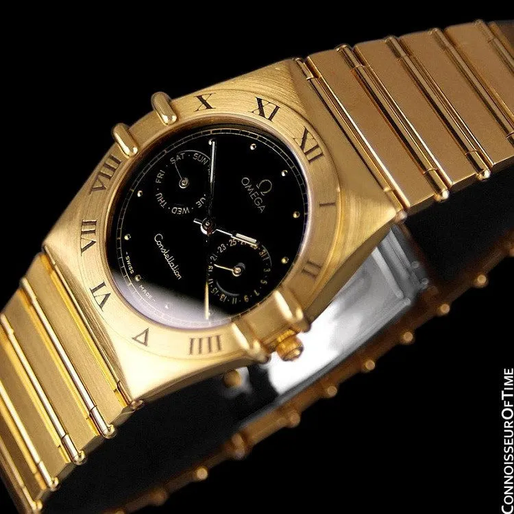 Omega Constellation Mens 35mm, Quartz, Day-Date - 18K Gold Plated & Stainless Steel