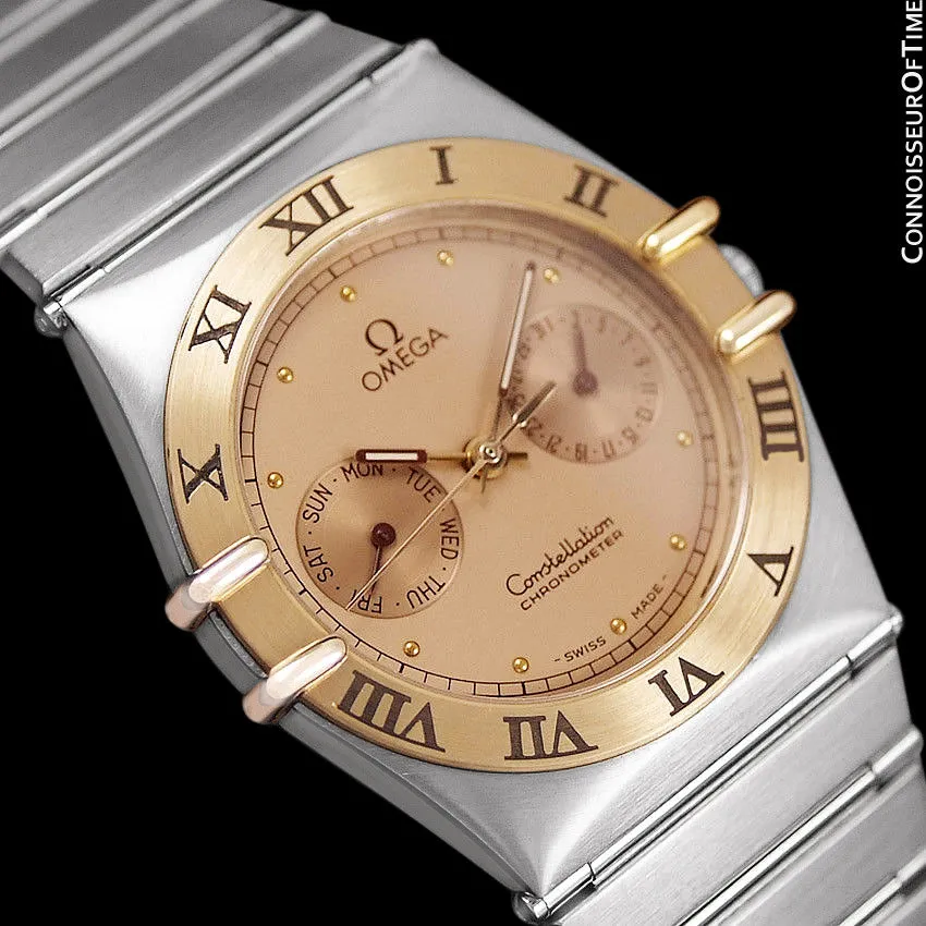 Omega Constellation Mens 35mm, Quartz, Day-Date - Stainless Steel & 18K Gold