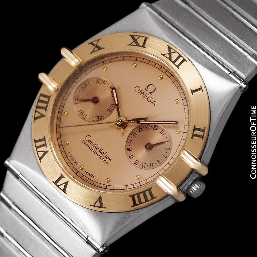 Omega Constellation Mens 35mm, Quartz, Day-Date - Stainless Steel & 18K Gold