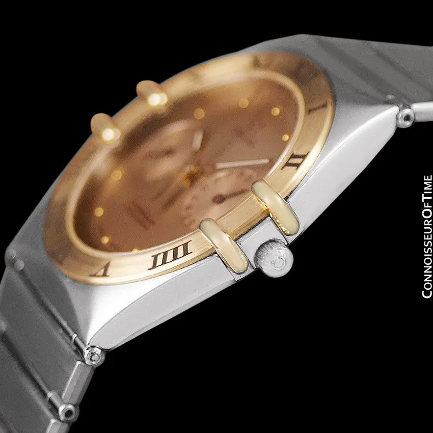 Omega Constellation Mens 35mm, Quartz, Day-Date - Stainless Steel & 18K Gold