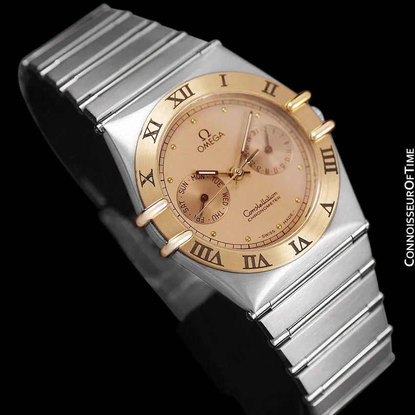 Omega Constellation Mens 35mm, Quartz, Day-Date - Stainless Steel & 18K Gold