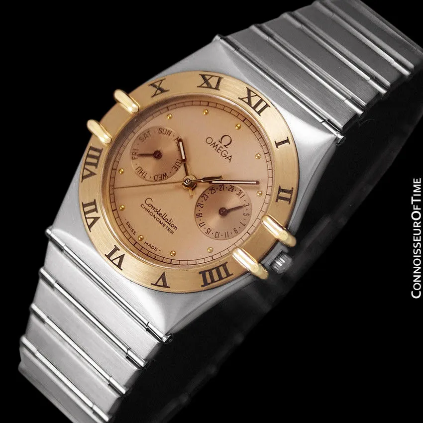 Omega Constellation Mens 35mm, Quartz, Day-Date - Stainless Steel & 18K Gold