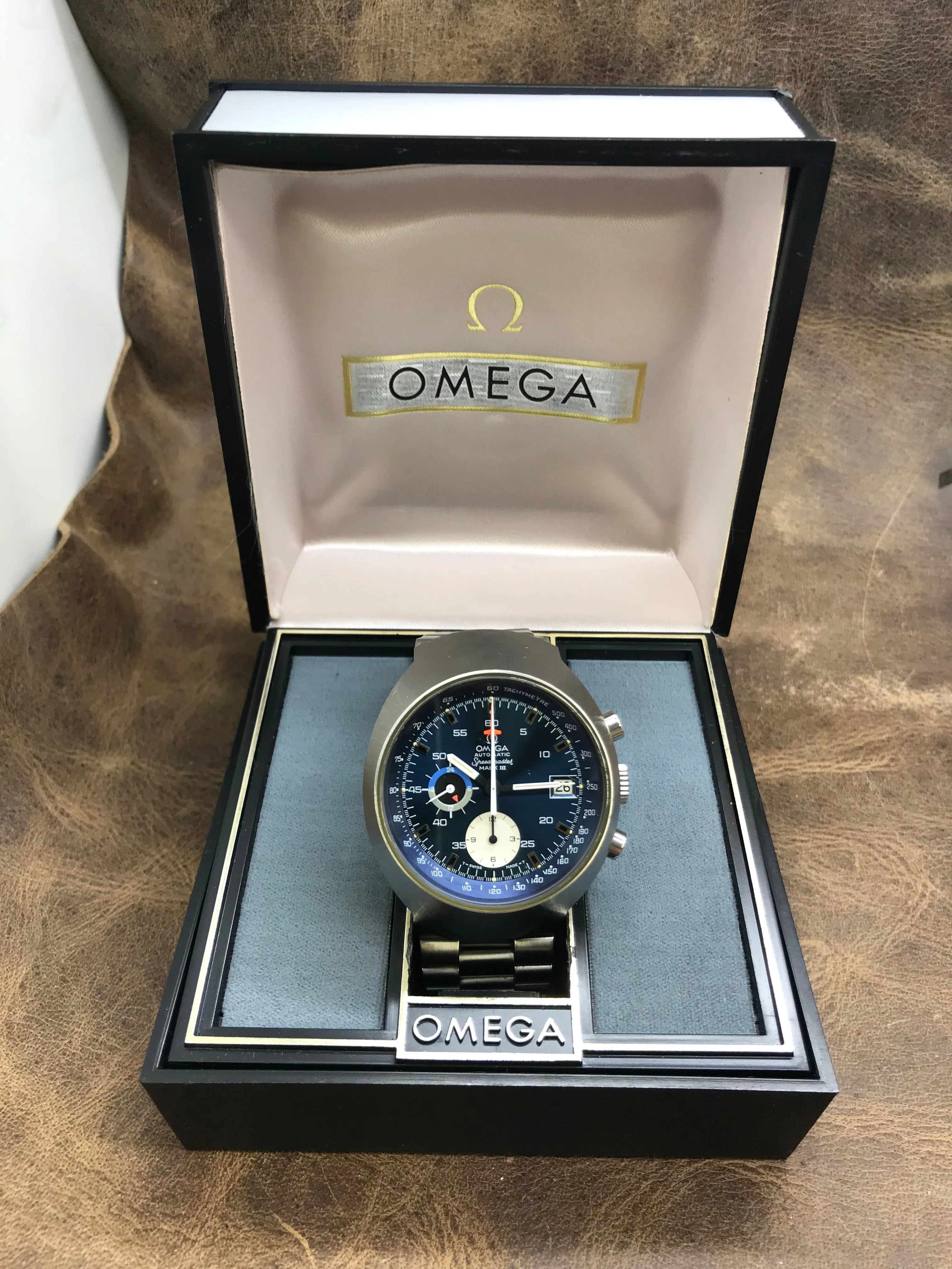 Omega Speedmaster 176.002 Blue Dial Automatic Men's Watch