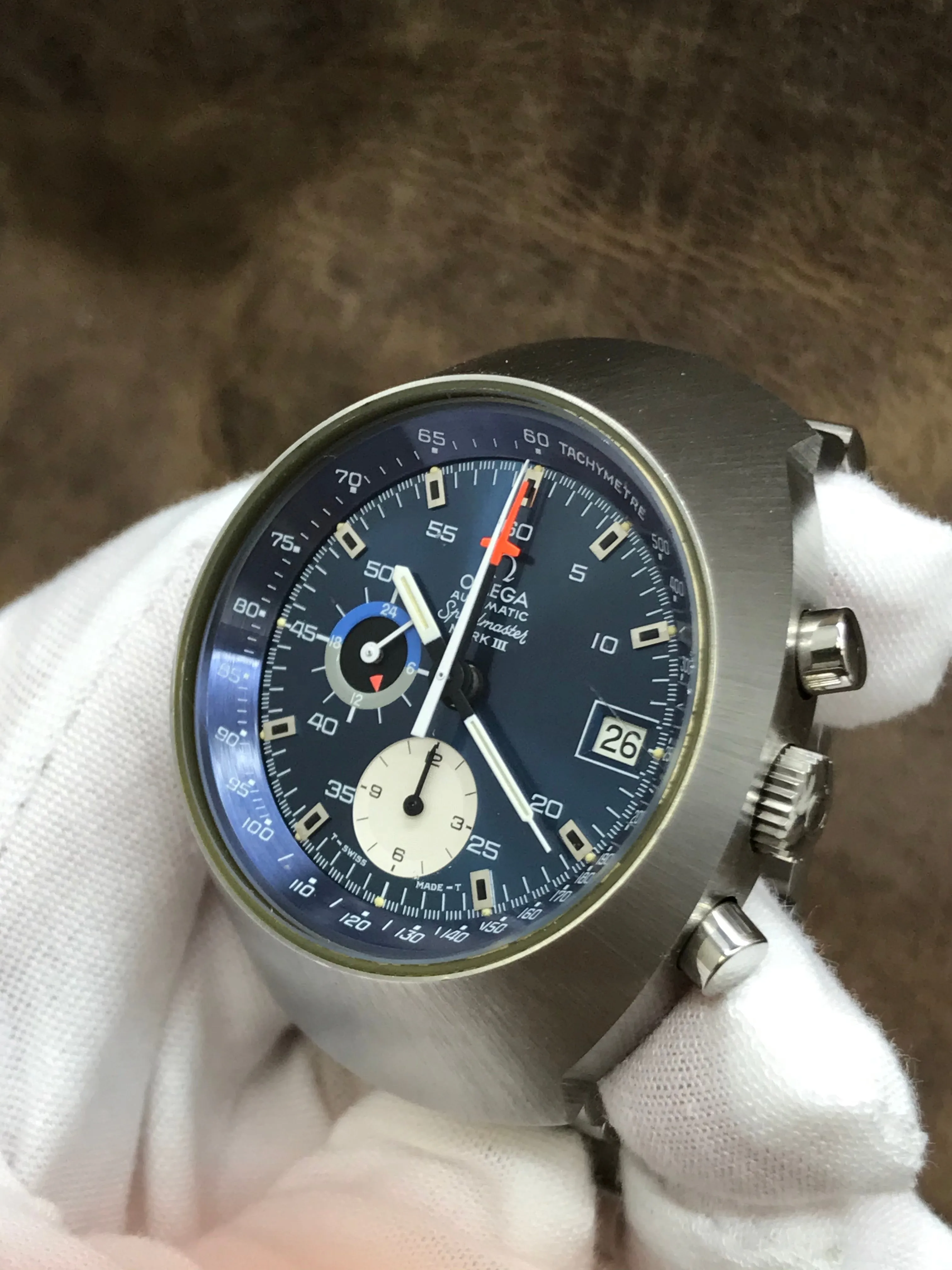 Omega Speedmaster 176.002 Blue Dial Automatic Men's Watch