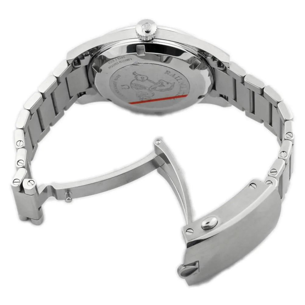OMEGA UNISEX SEAMASTER RAILMASTER 1957 TRILOGY Stainless Steel 38mm Black Stick & Arabic Numeral Watch Reference #: 220.10.38.20.01.002