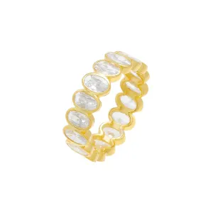 Oval Bezel Eternity Band Ring